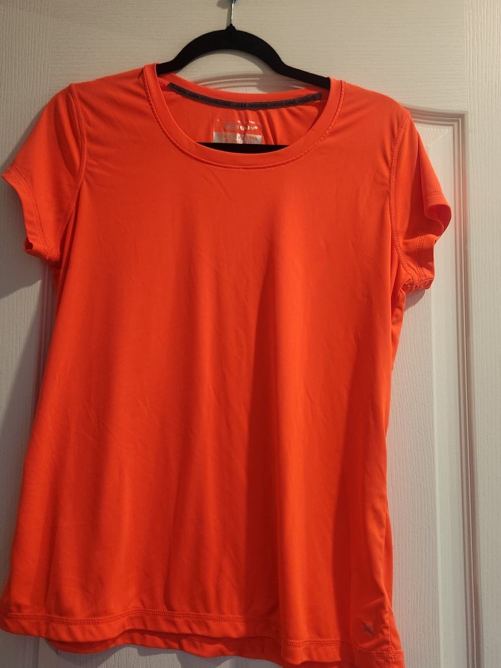 Xersion Women's Short Sleeve Active Tee - Bright Orange L Euc